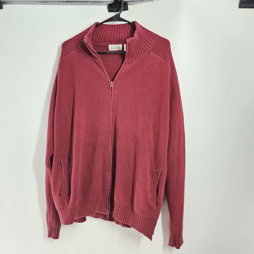 St. Johns BAY Womens Size Xlg‎    full-zip cardigan sweater in a red